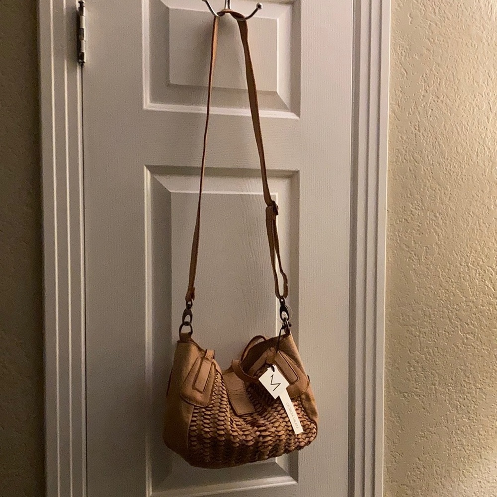 Georgia Milani Italian Leather Purse Tan NWT